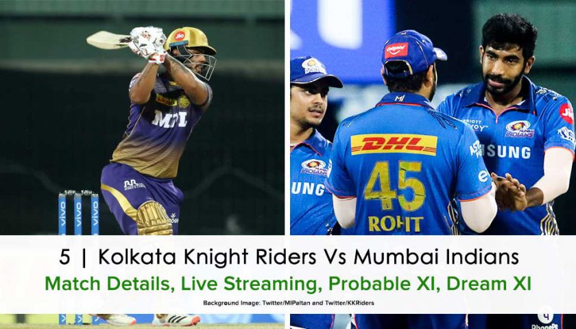 IPL 2021 Match 5 KKR vs MI